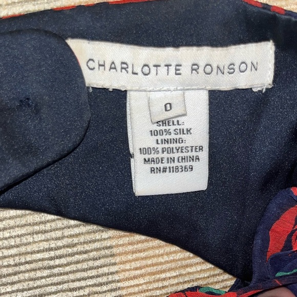 CHARLOTTE RONSON SIZE 0 pre-loved silk rose print mini dress 🌹 - Picture 4 of 6